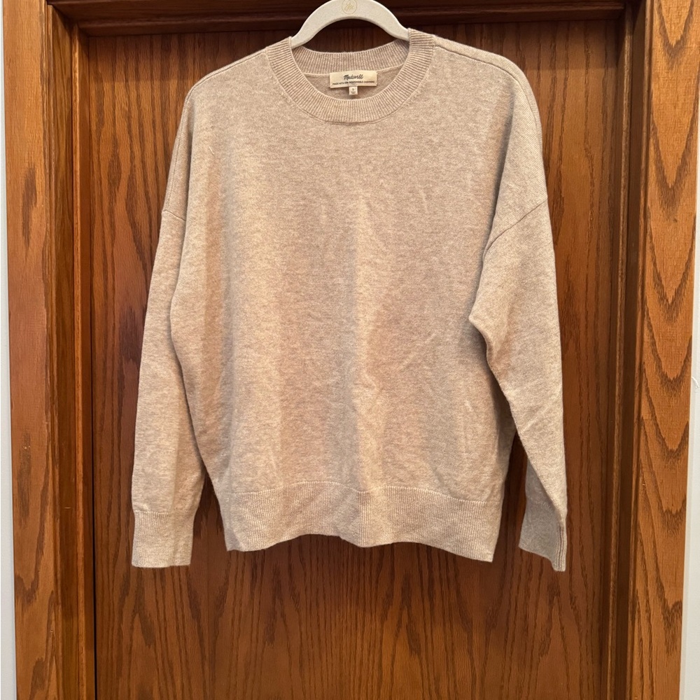 Madewell Crewneck Sweater in Light Beige
